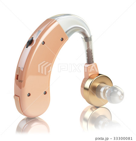 Hearing aid on white isolated background 33300081