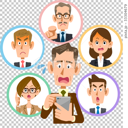 Business smartphone social network trouble puzzle 33304679