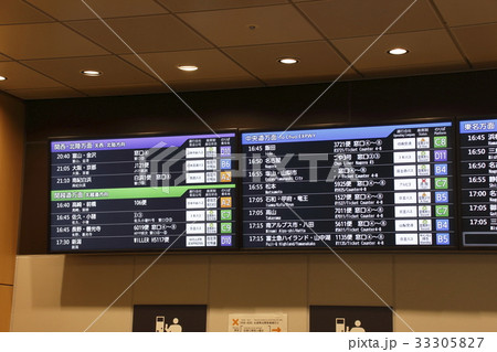 バスタ新宿の行先表示器 バスタ新宿の行先表示器 33305827