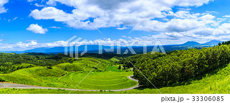 扇棚田　熊本県産山村　パノラマ 33306085