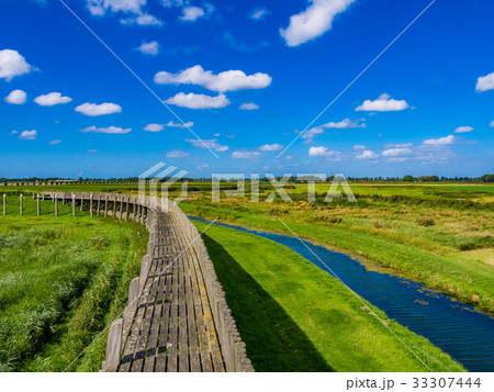 世界遺産　スホクラントとその周辺　古い港の跡　オランダ 33307444