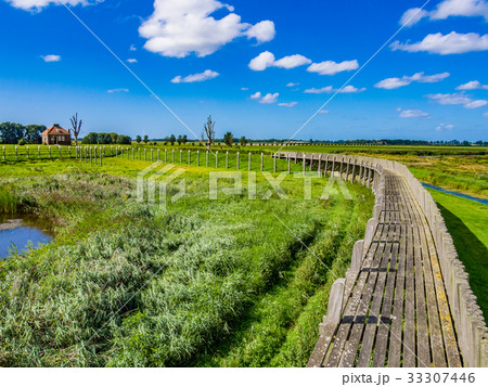 世界遺産　スホクラントとその周辺　古い港の跡　オランダ 33307446