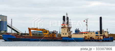 Blue cargo ship Blue cargo ship 33307866