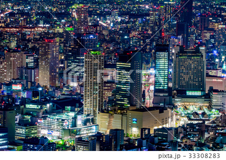 【大阪府】夜の都市風景 33308283