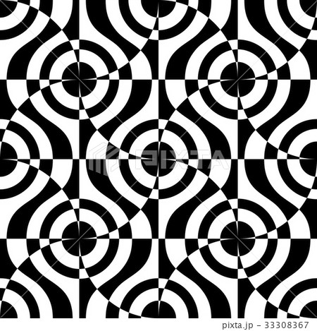 Seamless Curved Shape Pattern 33308367