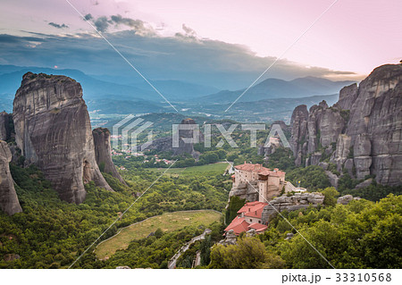 Sunset in Meteora Greece Sunset in Meteora Greece 33310568