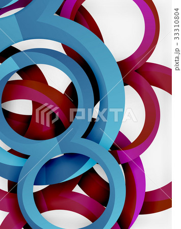 Vector 3d rings design background 33310804