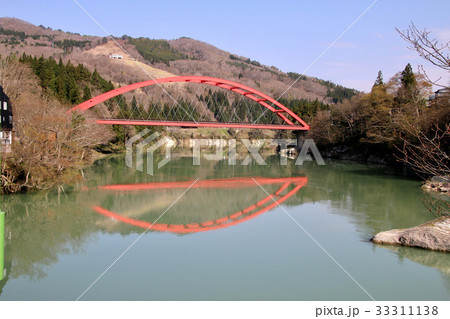 春の只見川と橋(柳津町) 春の只見川と橋(柳津町) 33311138