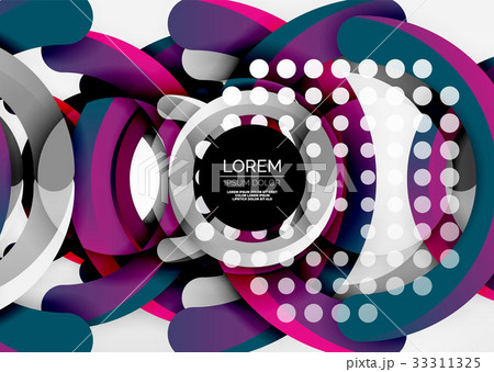 Modern 3d ring vector abstract background 33311325
