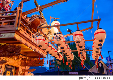 三嶋大社夏祭り 山車の提灯 夏祭りイメージの写真素材