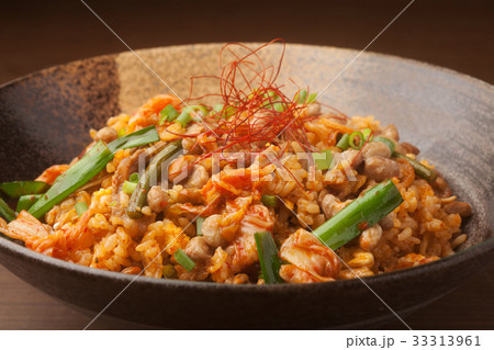 キムチと納豆の炒飯 キムチと納豆の炒飯 33313961