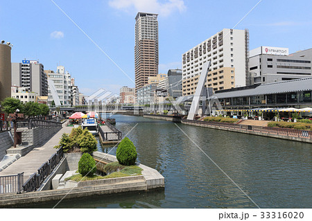 湊町船着場 大阪市 の写真素材