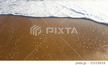 Sandy Wet Beach Close Up 33319839