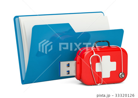 Computer folder icon with USB flash drive Computer folder icon with USB flash drive 33320126