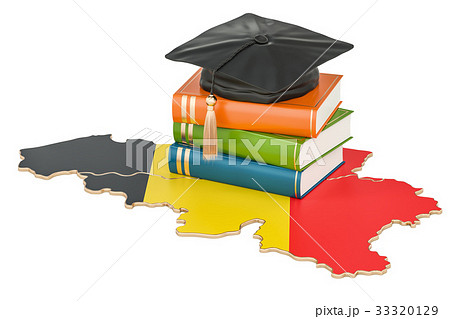 Education in Belgium concept, 3D rendering 33320129