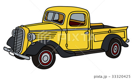 Classic Yellow Small Truckのイラスト素材