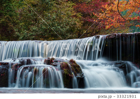 紅葉の宮島峡 一の滝 33321931