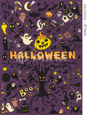 set of Halloween doodle 33322783