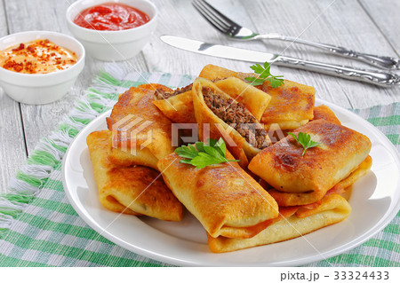 rolled up Crepes stuffed with minced liver 33324433