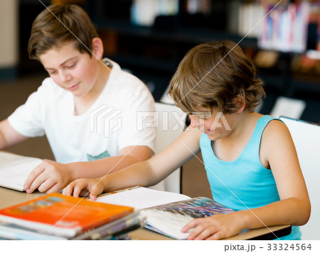 Two boys in library Two boys in library 33324564
