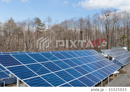 Solar panel system in countryside 33325033