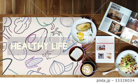Healthy Eating Food Lifestyle Organic Wellness Graphic Healthy Eating Food Lifestyle Organic Wellness Graphic 33326034