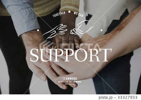 Partnership Team Support Togetherness Cooperation Hands Graphic 33327933