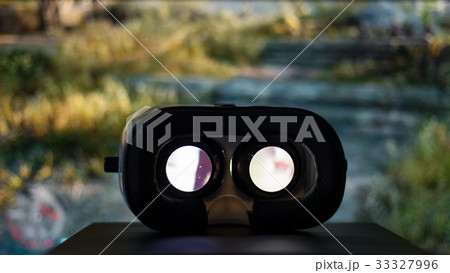 Virtual reality device playing movie inside 33327996