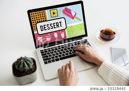 Sweet Delicious Yummy Tasty Food Dessert Snack Word Graphic 33328442