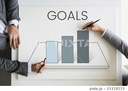 Hands working on billboard network graphic overlay on table 33328553