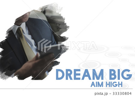 Dream Big Aim High Motivation Word Graphic 33330804