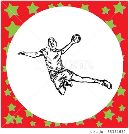 vector illustration male handball player vector illustration male handball player 33331632