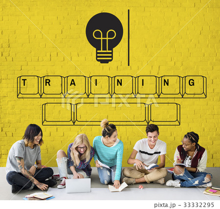 Light bulb with keyboard graphic 33332295