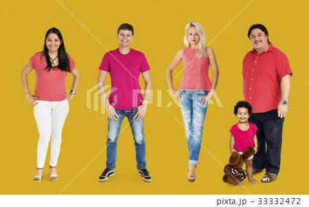 Diversity People Set Gesture Standing Together Studio Isolated 33332472