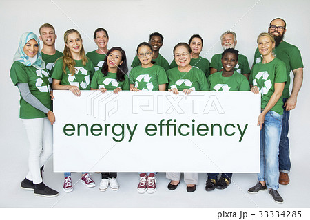 People holding billboard network graphic overlay together 33334285