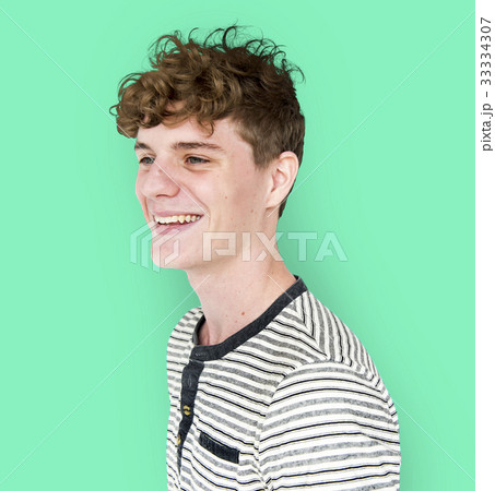 Young Adult with Smile Face Cheerful Studio Portrait 33334307