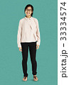 Young Asian Adult Woman Smile Face Studio Portrait 33334574