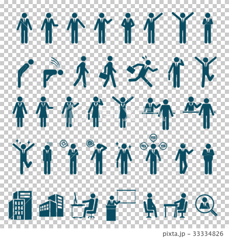 Businessman pictogram set Businessman pictogram set 33334826