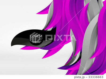 Vector colorful wave lines in white and grey 3d 33336663