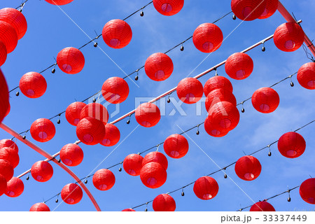 Red Chinese Paper Lanterns Red Chinese Paper Lanterns 33337449