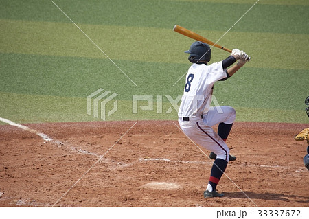 高校野球 バッターの写真素材