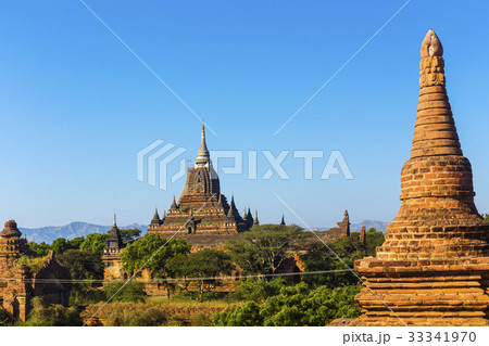 Bagan buddha tower at day 33341970