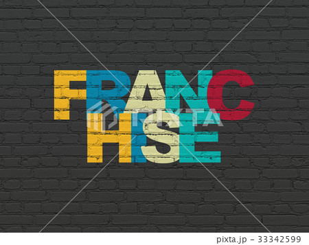 Business concept: Franchise on wall background Business concept: Franchise on wall background 33342599