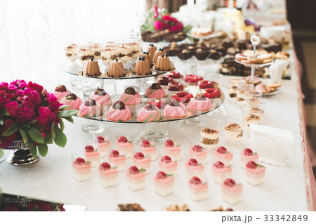 Delicious wedding reception candy bar dessert 33342849