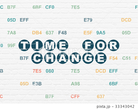 Time concept: Time for Change on wall background 33343042