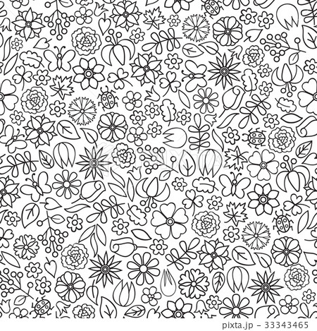 Floral seamless pattern. Flower icon background. Floral seamless pattern. Flower icon background. 33343465