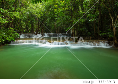 beautiful waterfall in Thailand 33343913