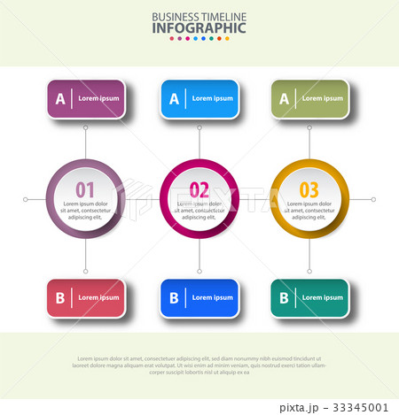 Business infographics design elements template 33345001