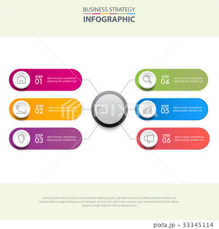 Business infographics design elements template 33345114
