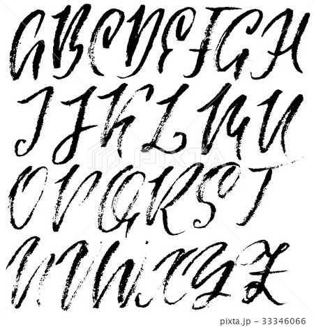 Hand drawn elegant calligraphy font. Modern brush Hand drawn elegant calligraphy font. Modern brush 33346066